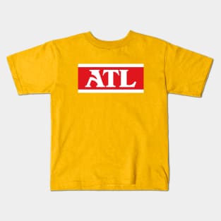 ATL Retro Font - Yellow Kids T-Shirt